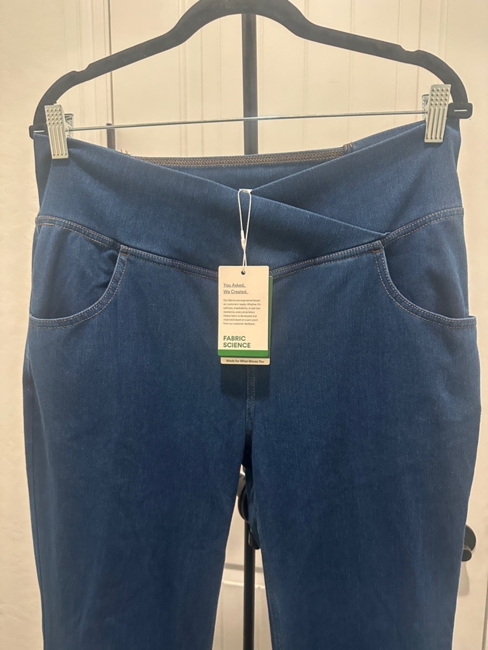 Halara Flex High Waist Crossover Pocket Flare Stretch Washed Casual Jeans Sz XL - Picture 6 of 16